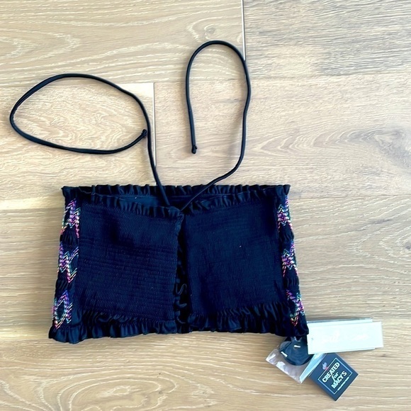 NWT Salt + Cove Bandeau Smocked Bikini Top - Picture 3 of 4